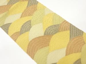 変わり青海波模様織出し名古屋帯